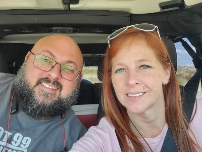Jeep couple enjoying Black Gap road in Big Bend Park